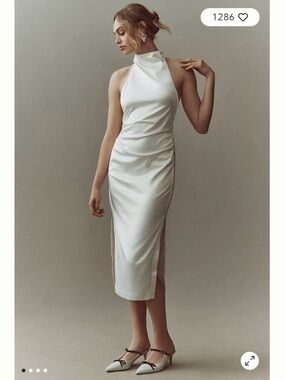 bhldn ira satin charmeuse dress BHLDN | Dresses | Anthropologie X Bhldn Ira Satin Charmeuse Draped Maxi Dress Champagne Sz 6